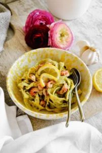 Lemon Crab Avocado Pasta